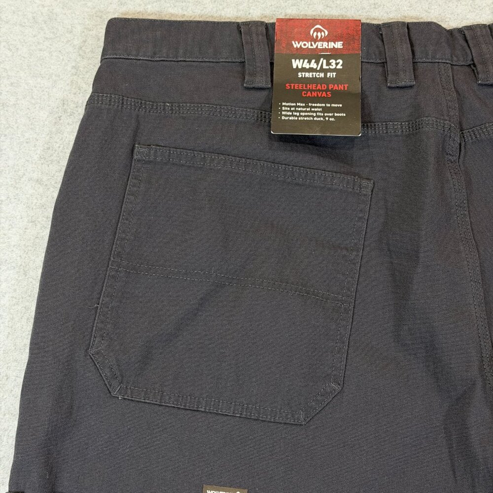Wolverine Men's Steelhead Utility Stretch Duck Canvas Work Pants 44x32 Gray NWT - Picture 9 of 16